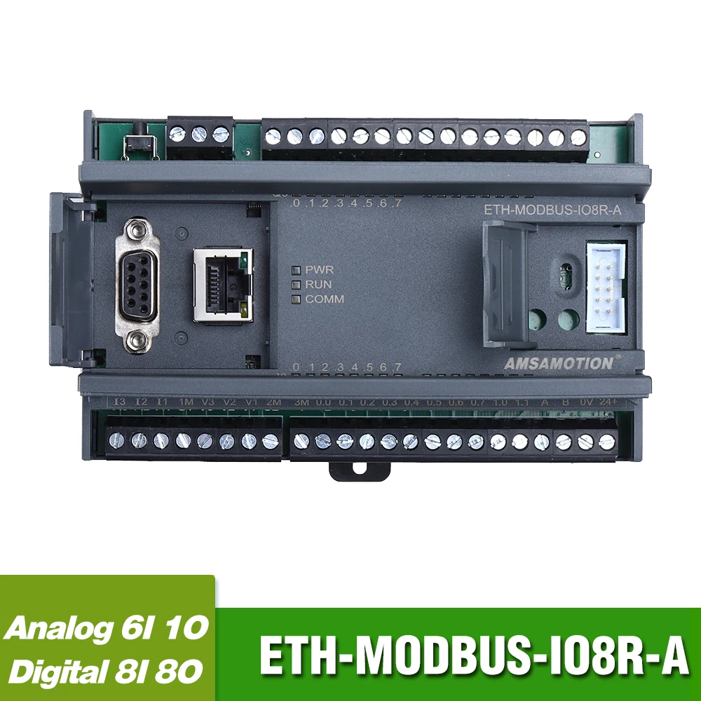 ETH-MODBUS-IO8R-A PLC  ̴ Ʈ, MODBUS TCP RTU RS485 ,  8I/O Ƴα 6I ġ,  